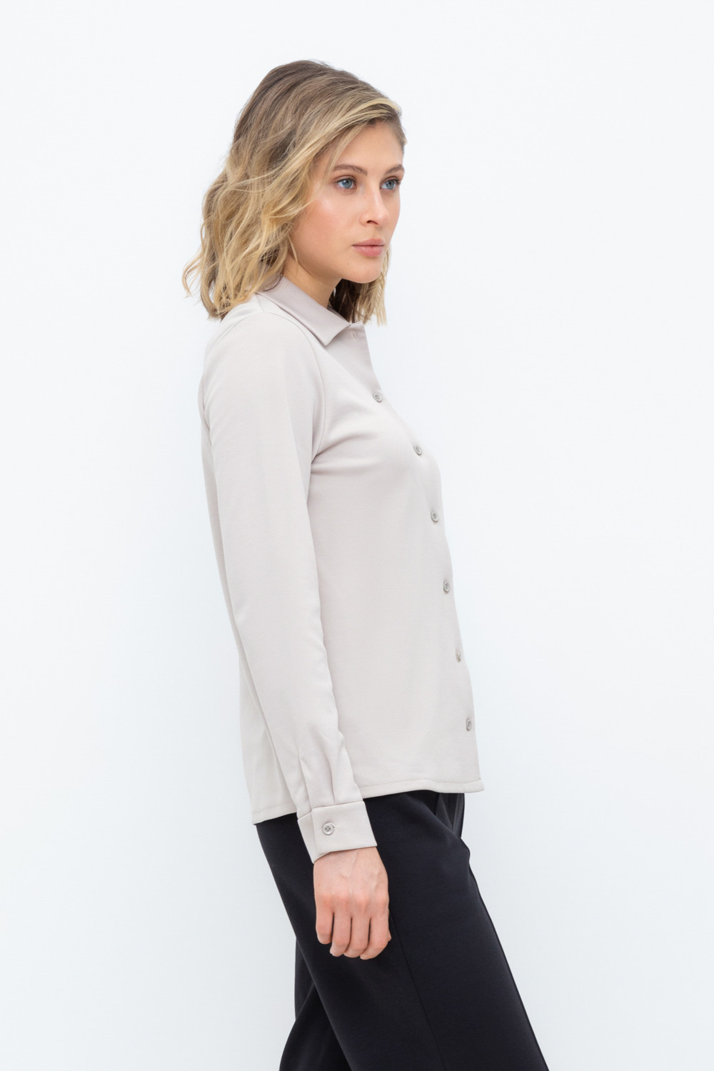 Блузы, рубашки женские для мам, артикул: ЕВТ 3246, цвет: бежевый, фото 4