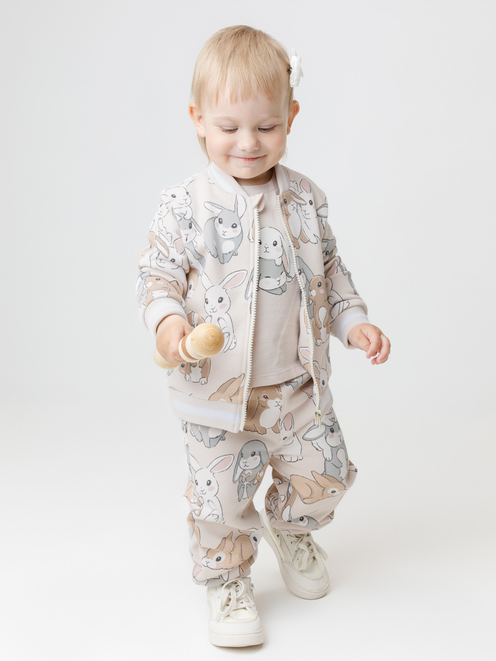 Брюки для девочки, артикул: КР 400883, цвет: бежевый, фото 4