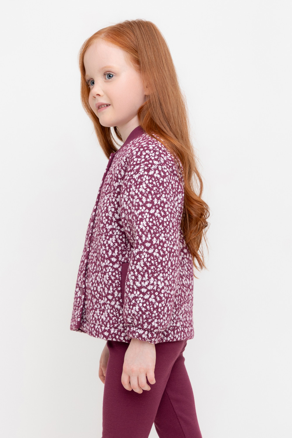 Жакет для девочки, артикул: КР 302574, цвет: бордовый, фото 4