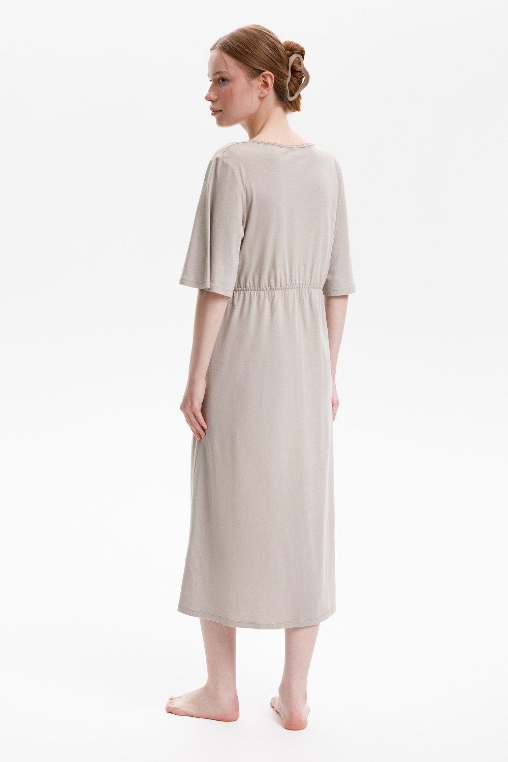 Сорочки ночные женские для мам, артикул: Е 10055, цвет: хаки, фото 4