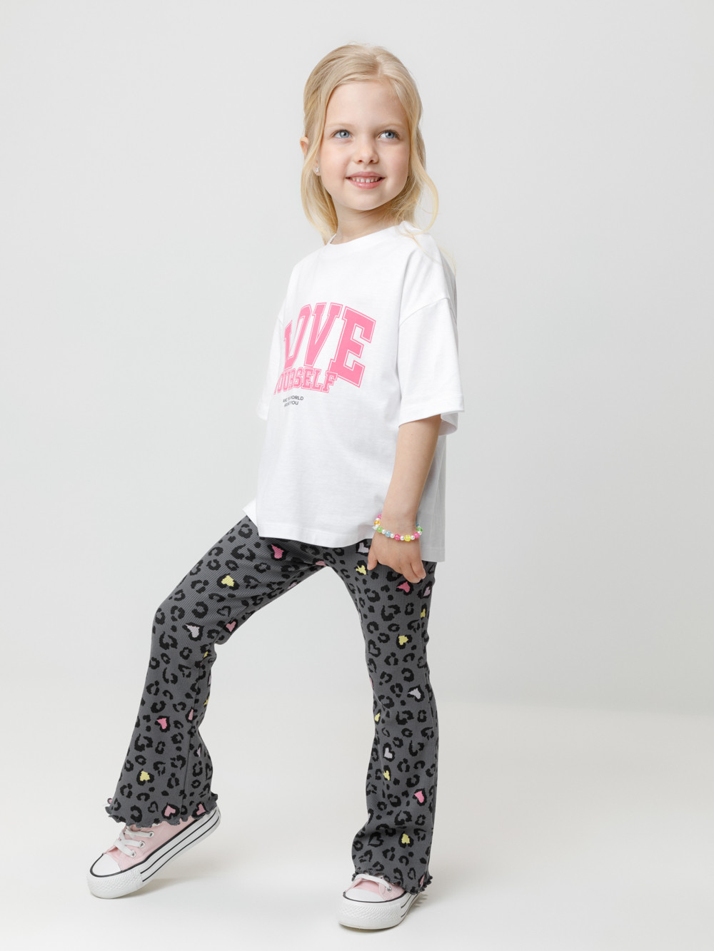 Брюки для девочки, артикул: МП 400835, цвет: серый, фото 4