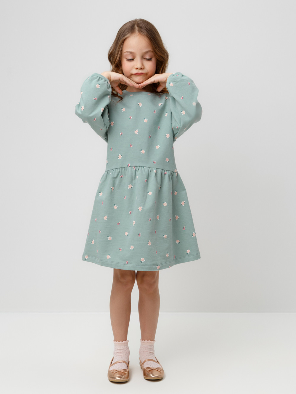 Платье для девочки, артикул: КР 5922, цвет: голубой, фото 4