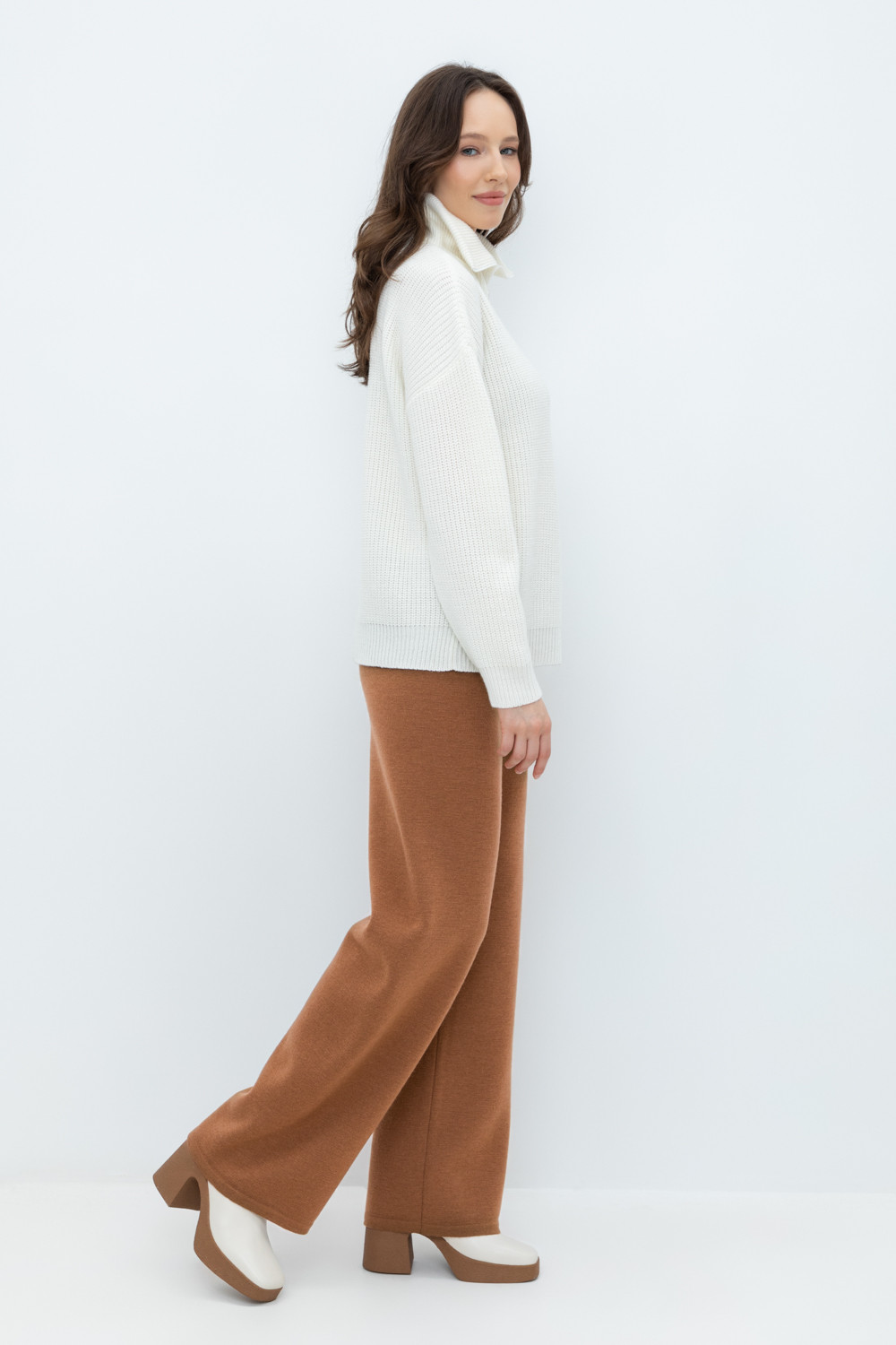 Брюки женские для мам, артикул: ЕВ 416/24ш, цвет: коричневый, фото 4