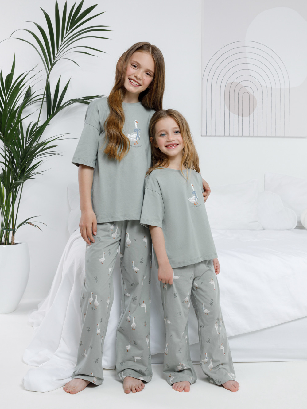 Пижама для девочки, артикул: МП 1657, цвет: зеленый, фото 4