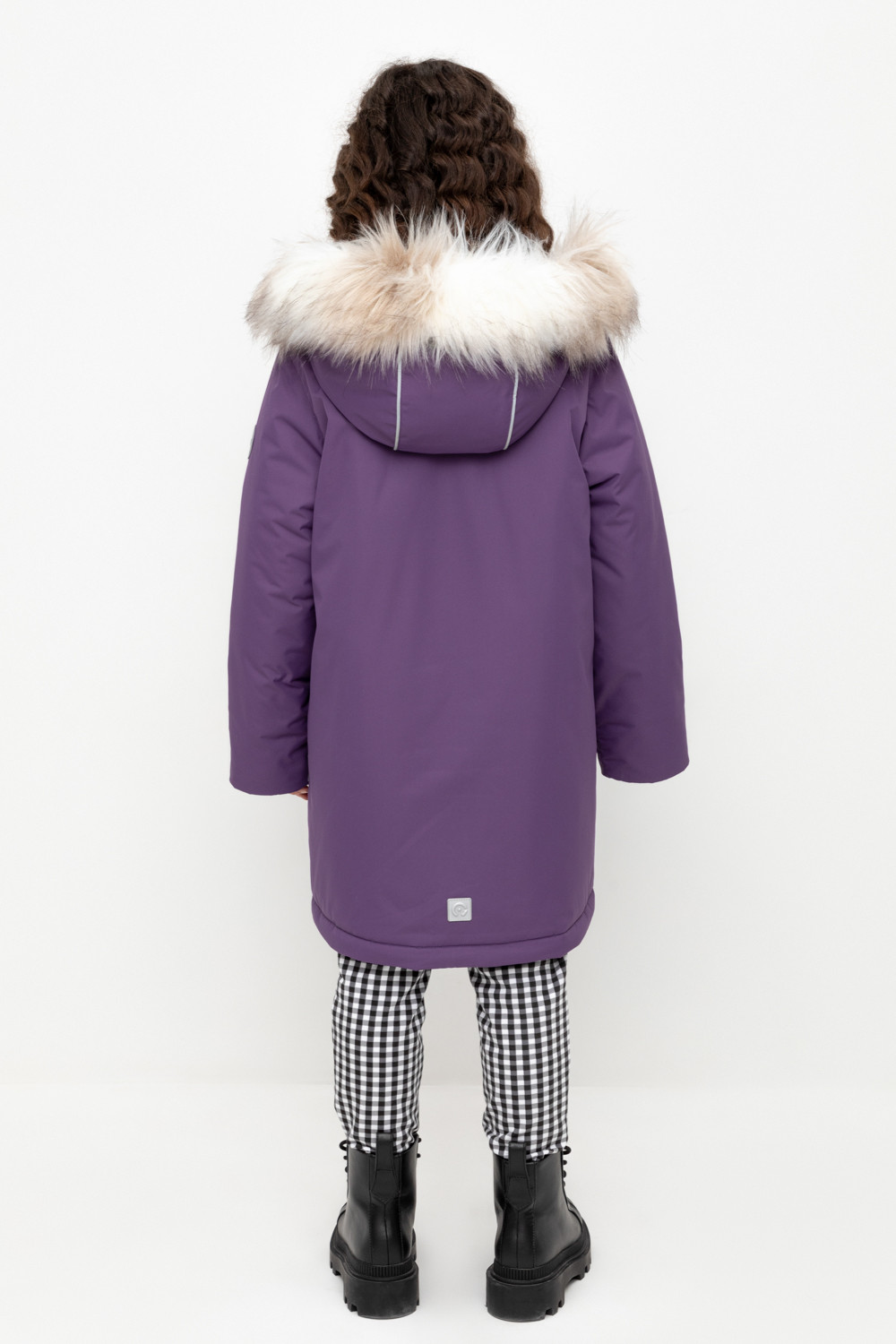 Пальто для девочки, артикул: ВК 38109/1 УЗГ, цвет: фиолетовый, фото 4