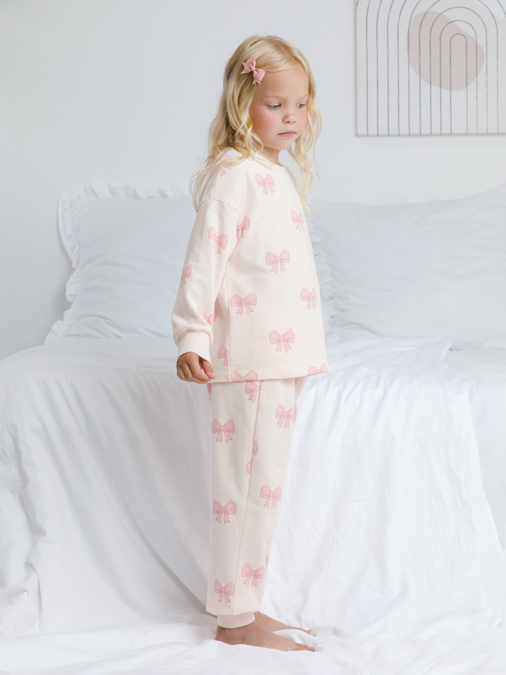 Пижама для девочки, артикул: К 1587, цвет: розовый, фото 4