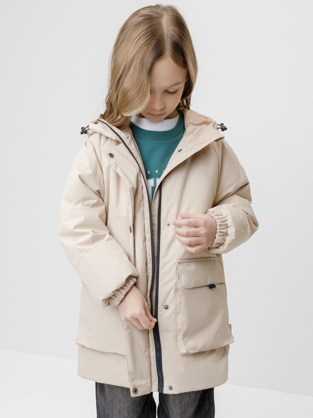 Куртка для девочки, артикул: ВК 32195/2 УЗГ, цвет: бежевый, фото 4