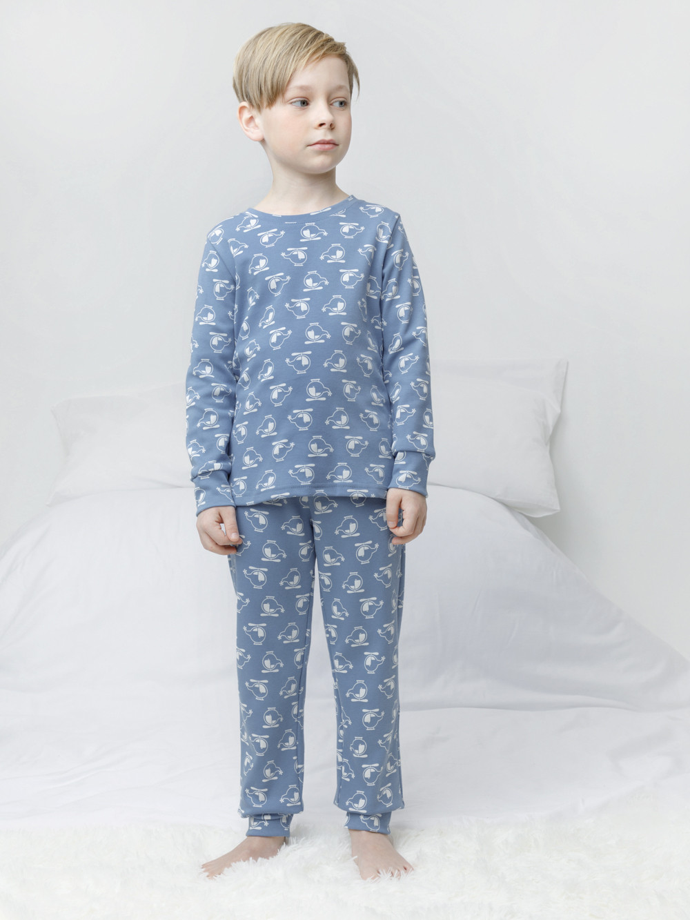 Пижама для мальчика, артикул: К 1552, цвет: синий, фото 4