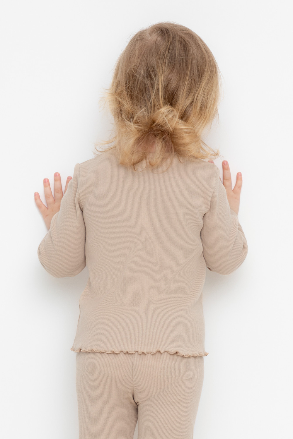 Лонгсливы для девочки, артикул: КР 302550, цвет: бежевый, фото 4