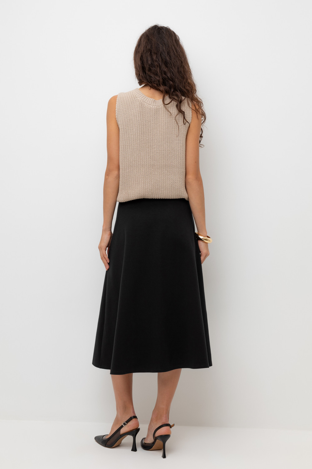 Юбки женские для мам, артикул: ЕВТ 7028, цвет: черный3, фото 4