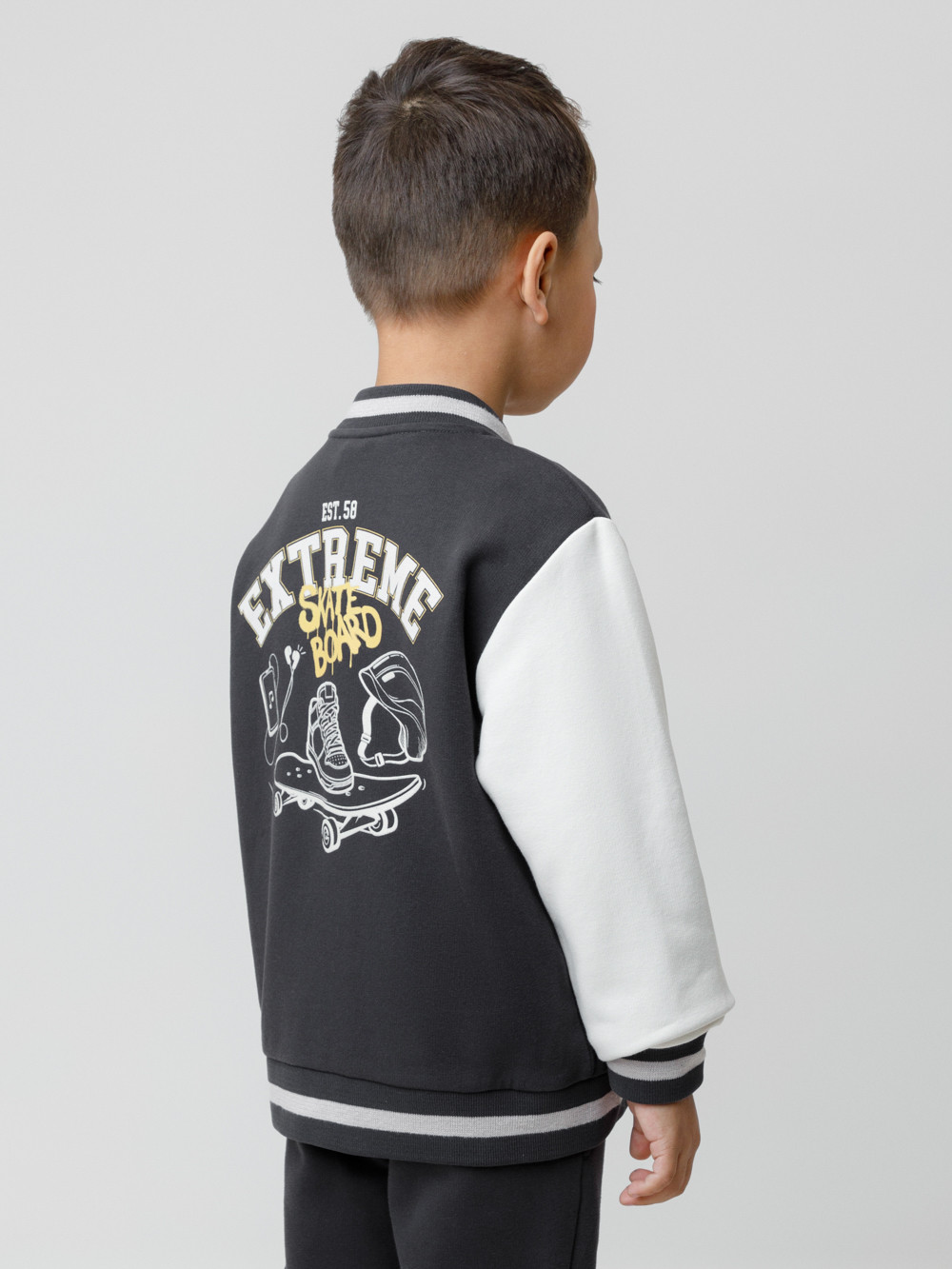 Жакет для мальчика, артикул: КР 302841, цвет: темно-серый, фото 4