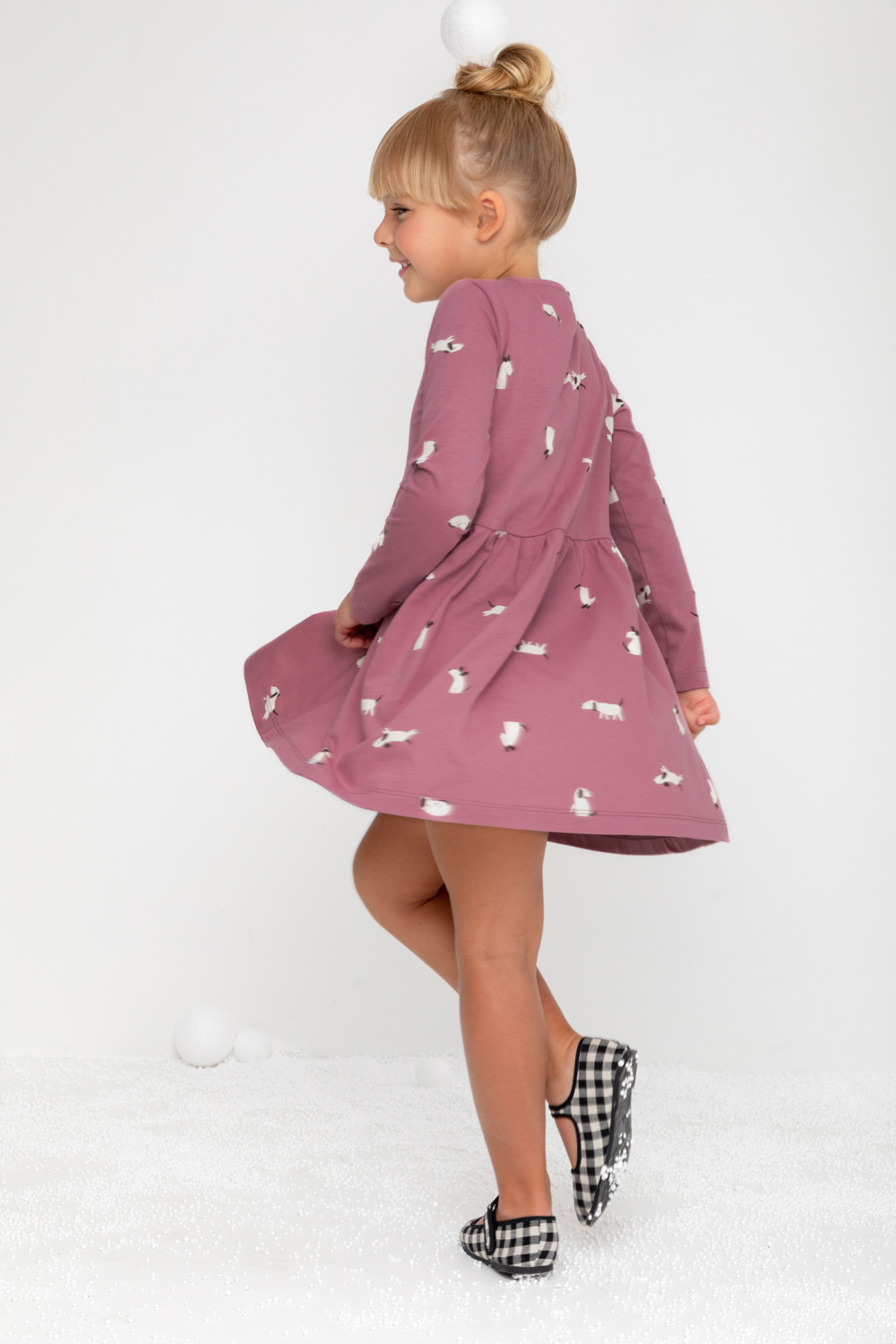 Платье для девочки, артикул: К 5775, цвет: бордовый, фото 4