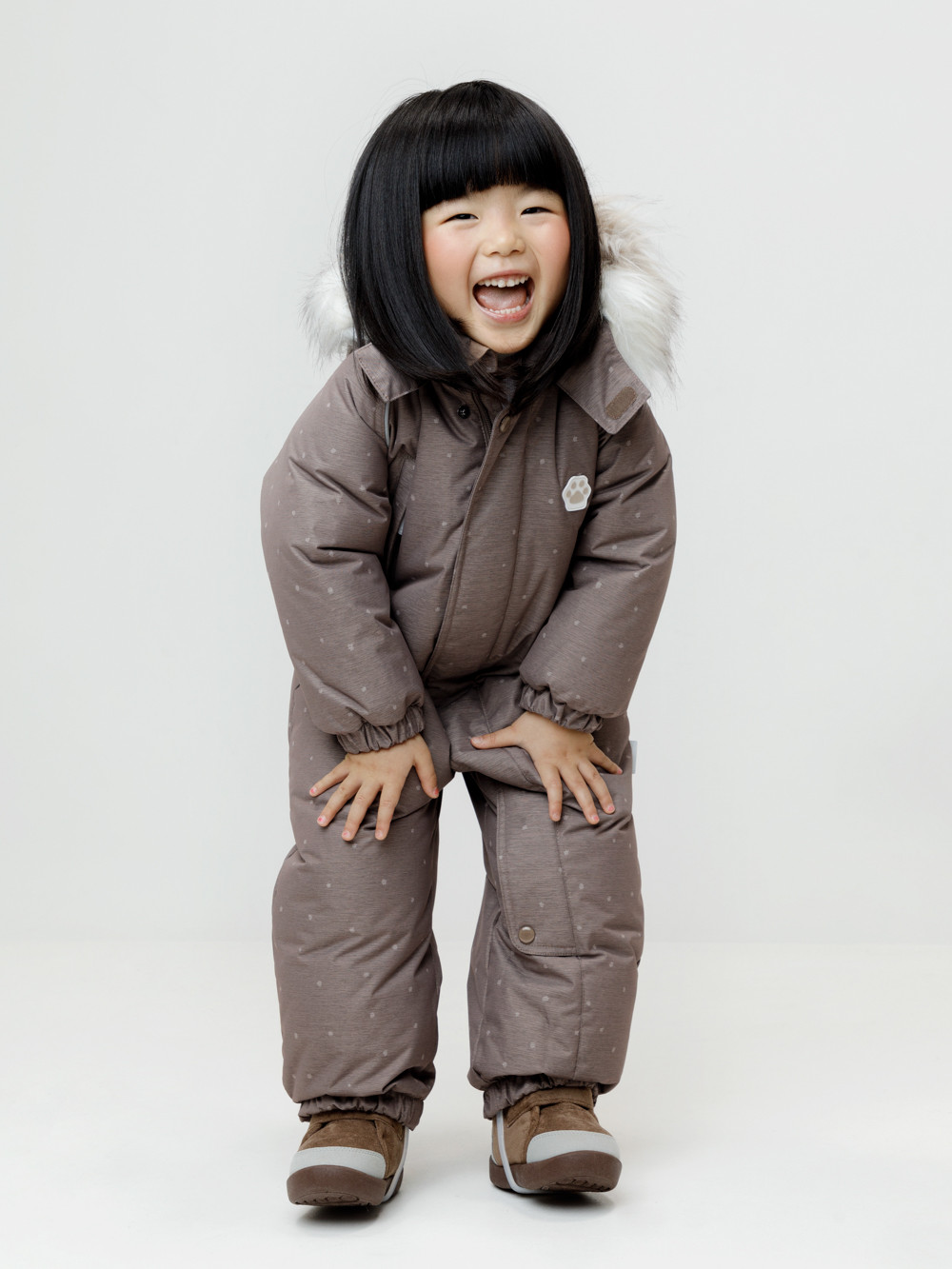 Комбинезоны утепленные для девочки, артикул: ВК 60103/н/8 УЗГ, цвет: коричневый, фото 4
