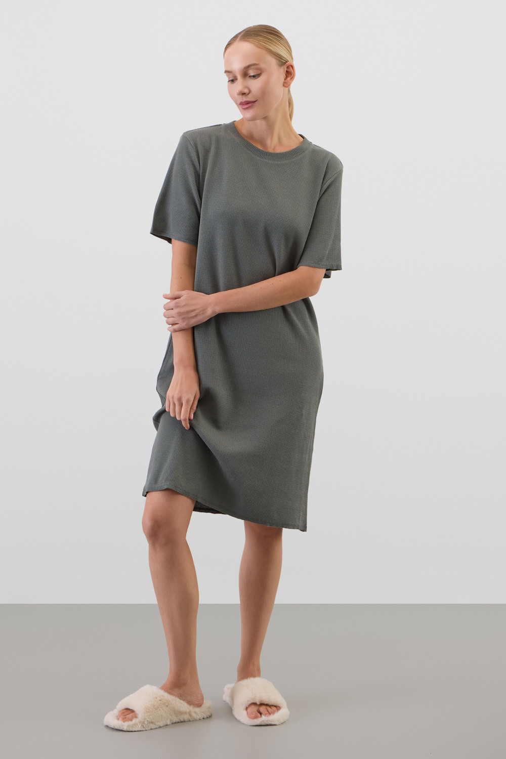 Сорочки ночные женские для мам, артикул: Е 10060, цвет: зеленый, фото 4