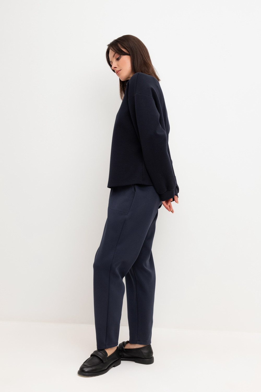 Брюки женские для мам, артикул: ЕВТ 4121, цвет: синий, фото 4