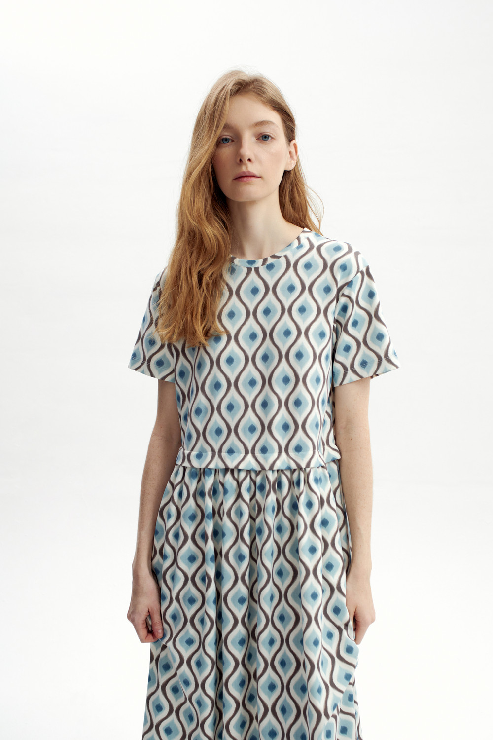 Платья женские для мам, артикул: ЕВТ 5070, цвет: бежевый, фото 4