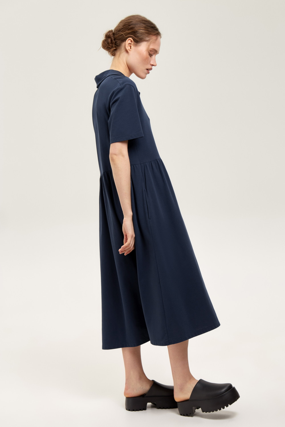 Платья женские для мам, артикул: ЕВТ 5065, цвет: синий, фото 4