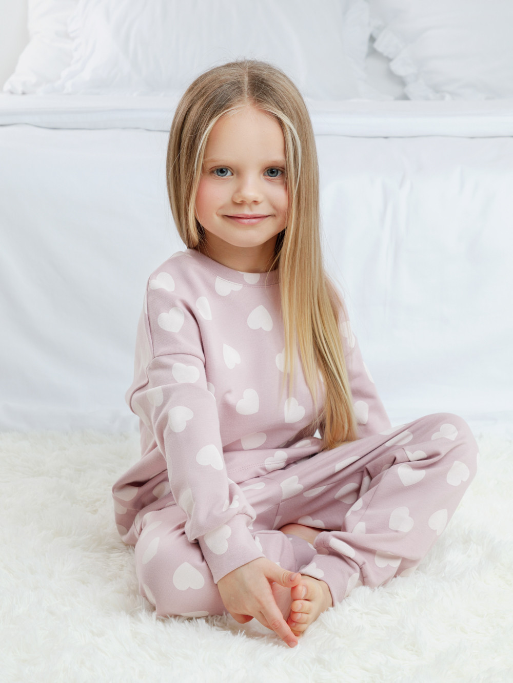 Пижама для девочки, артикул: К 1587, цвет: розовый, фото 4
