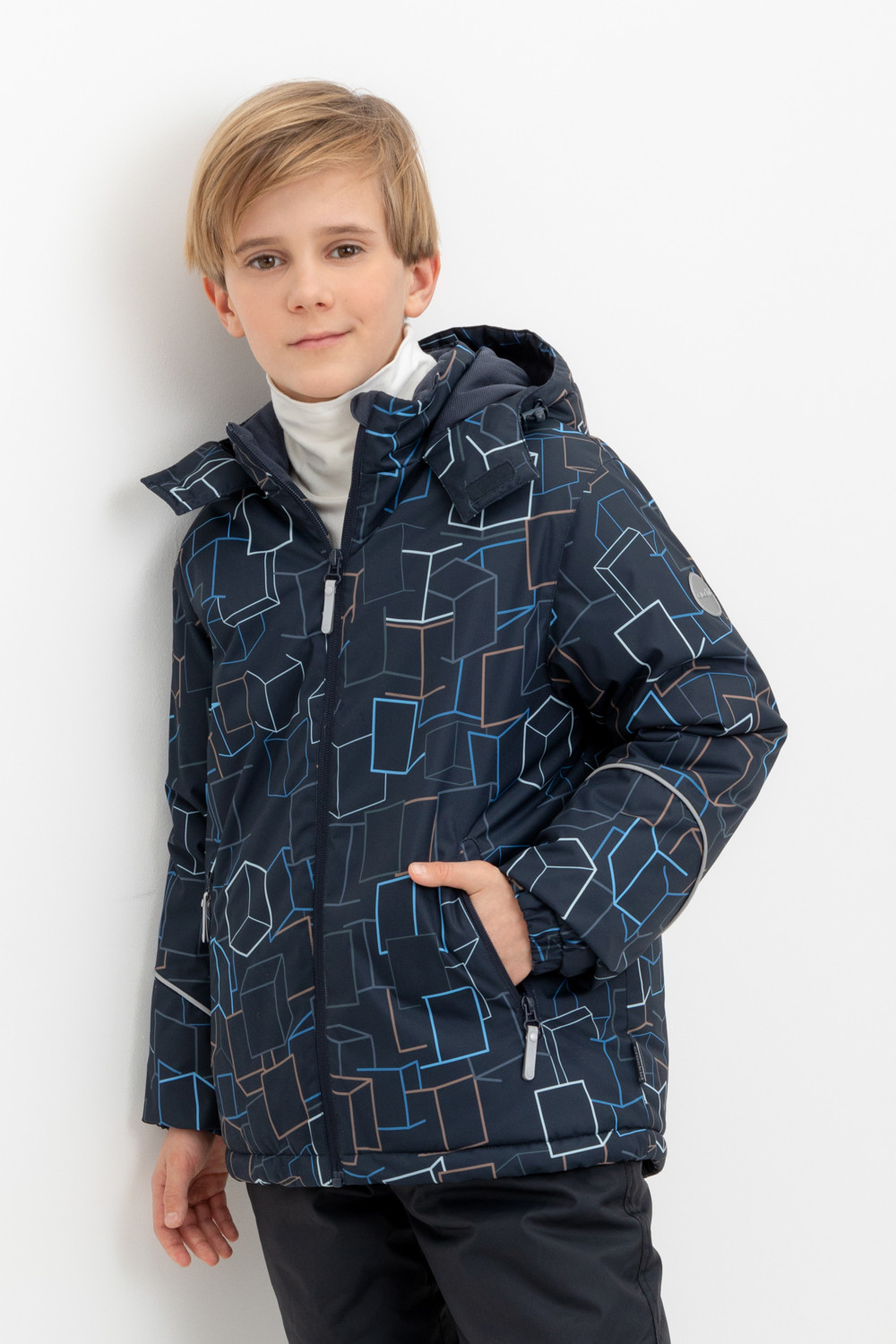 Куртки для мальчика, артикул: ВК 36089/н/3 ГР (122-146), цвет: темно-синий, фото 4