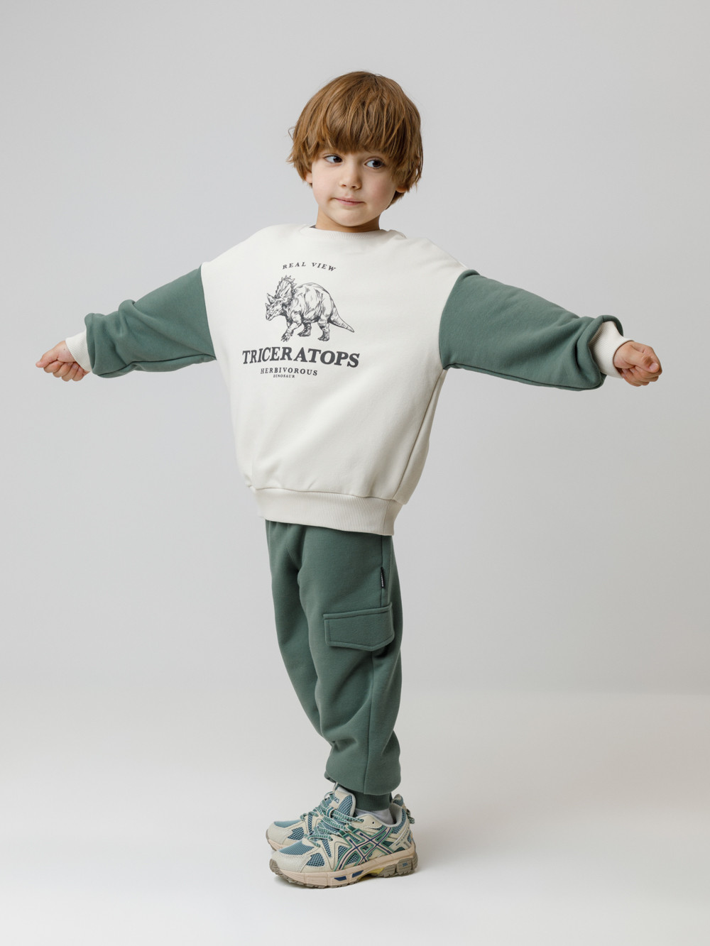 Свитшоты для мальчика, артикул: КР 302851, цвет: бежевый, фото 4