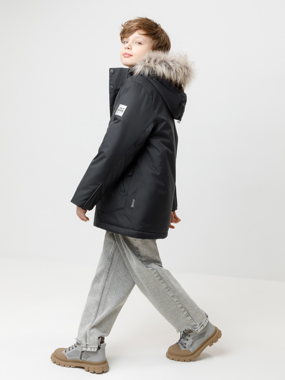 Куртки для мальчика, артикул: ВК 36111/2 ГР, цвет: черный, фото 4