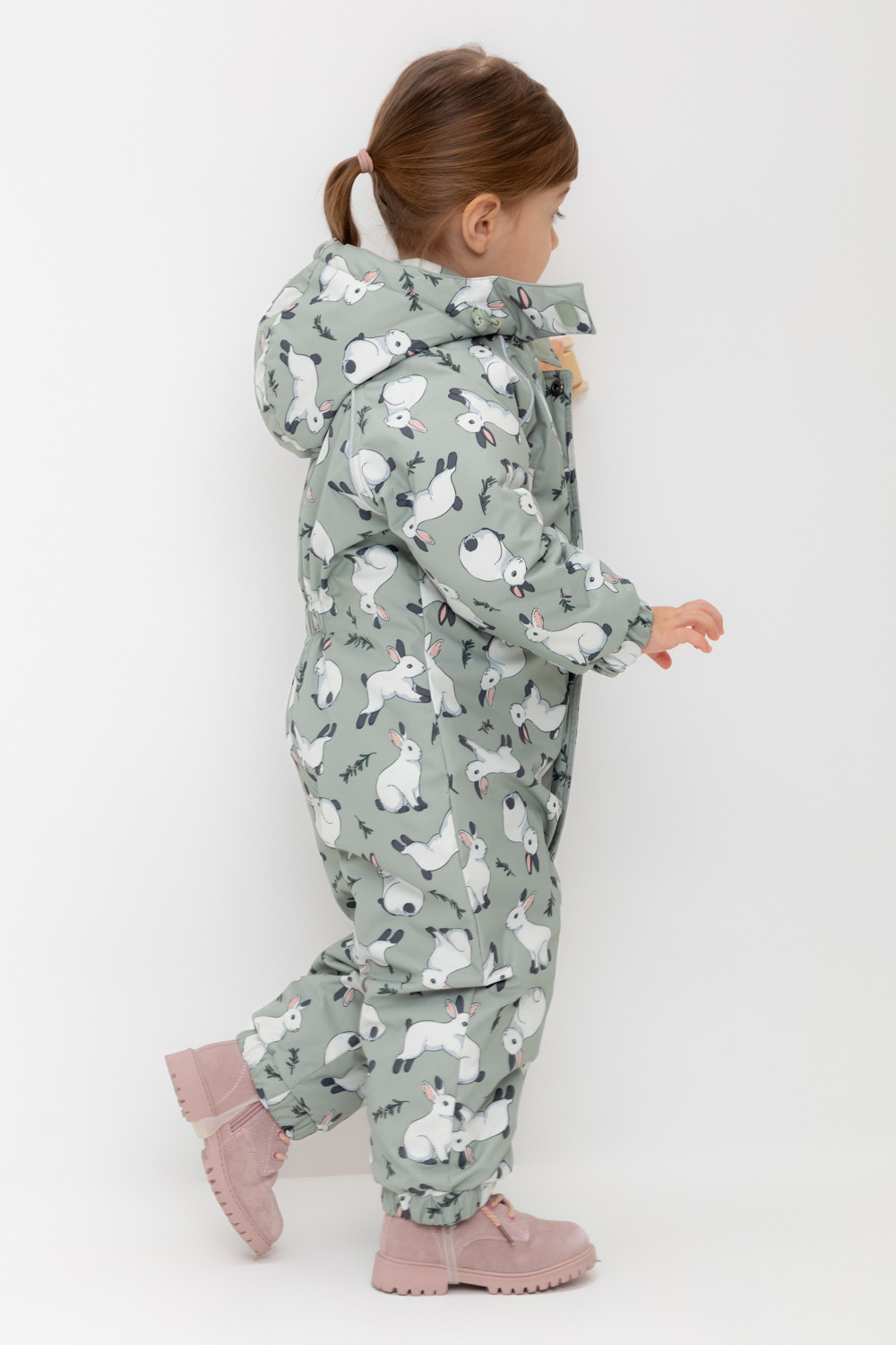 Комбинезоны утепленные для девочки, артикул: ВК 60032/н/34 Ал, цвет: хаки, фото 4