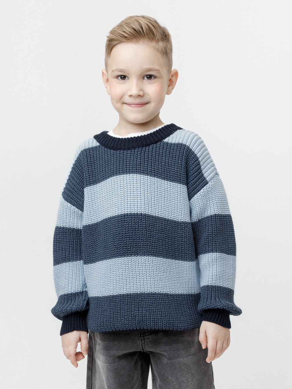 Джемпер для мальчика, артикул: КВ 30174, цвет: синий, фото 4