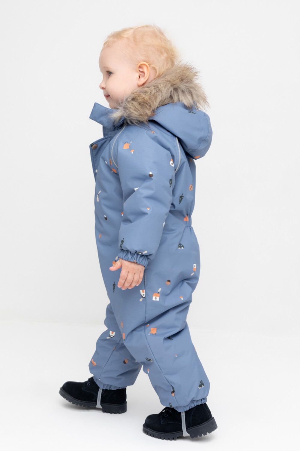 Комбинезоны утепленные для мальчика, артикул: ВК 60116/н/10 ГР, цвет: голубой, фото 4
