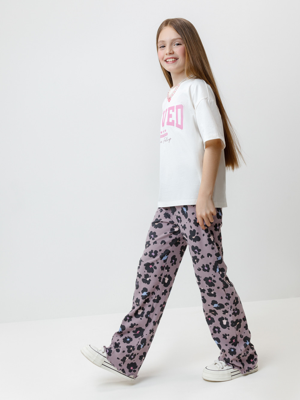 Брюки для девочки, артикул: КР 400869, цвет: фиолетовый, фото 4