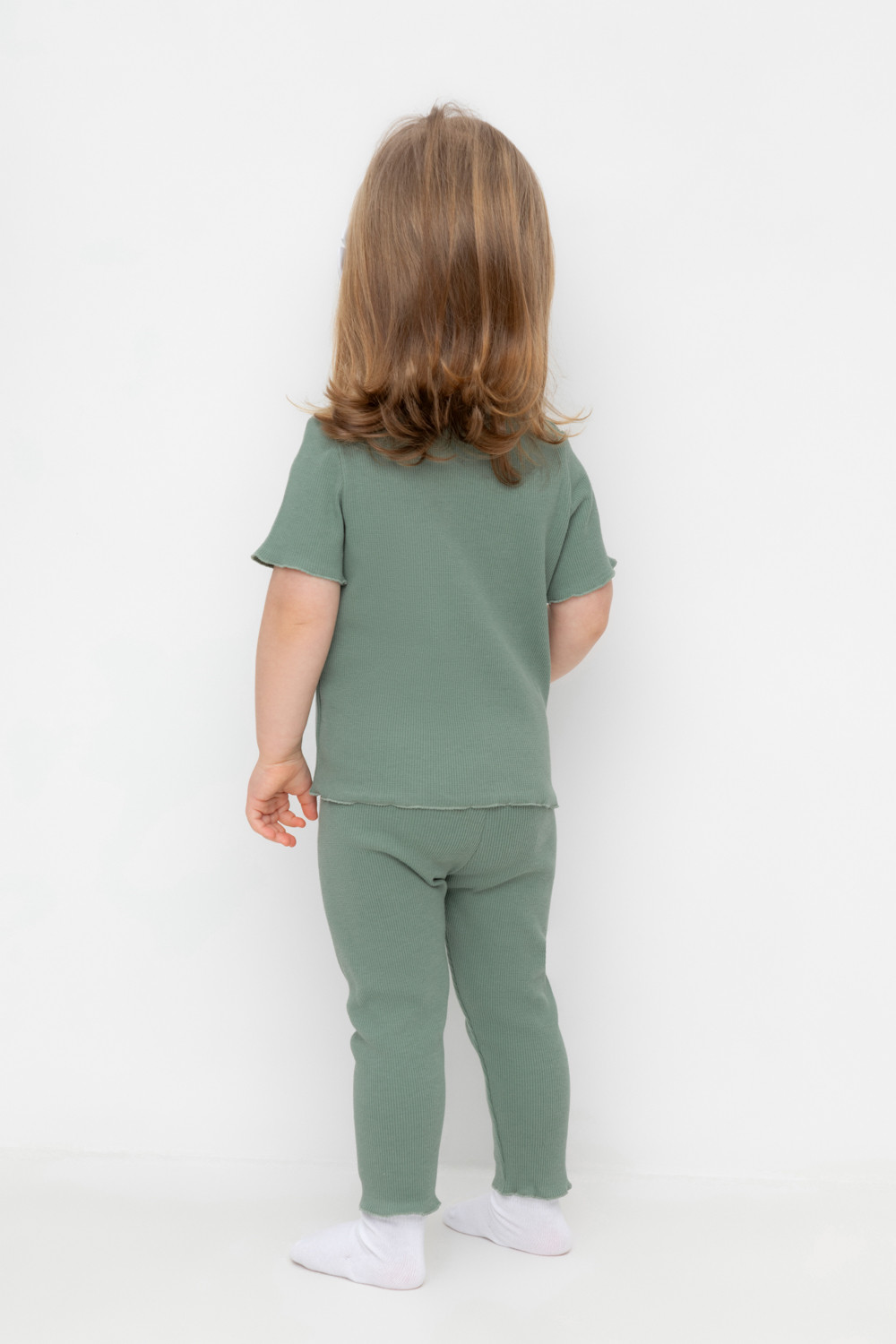Лосины для девочки, артикул: КР 400769, цвет: зеленый, фото 4
