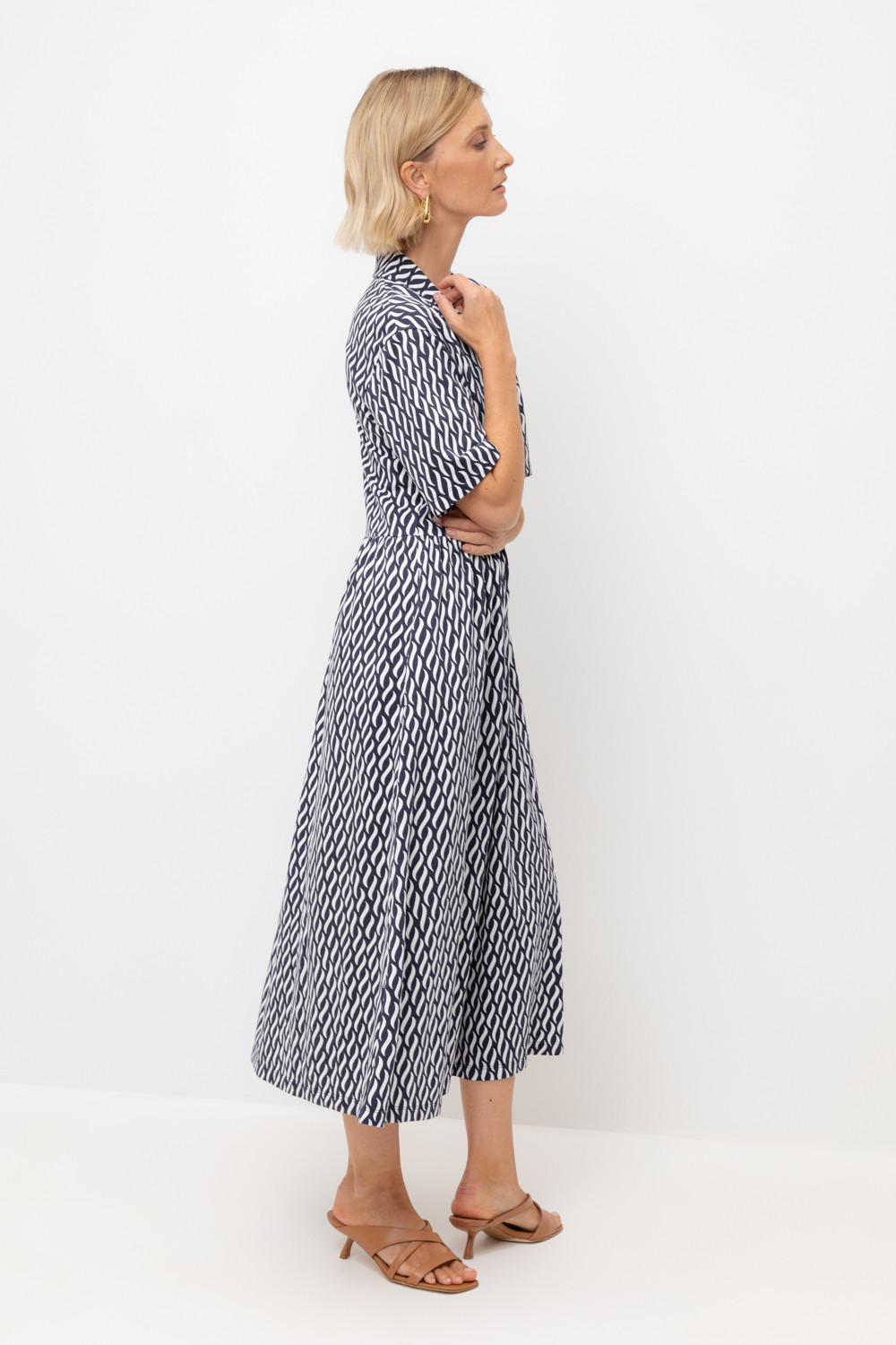 Платья женские для мам, артикул: ЕВТ 5071, цвет: синий, фото 4