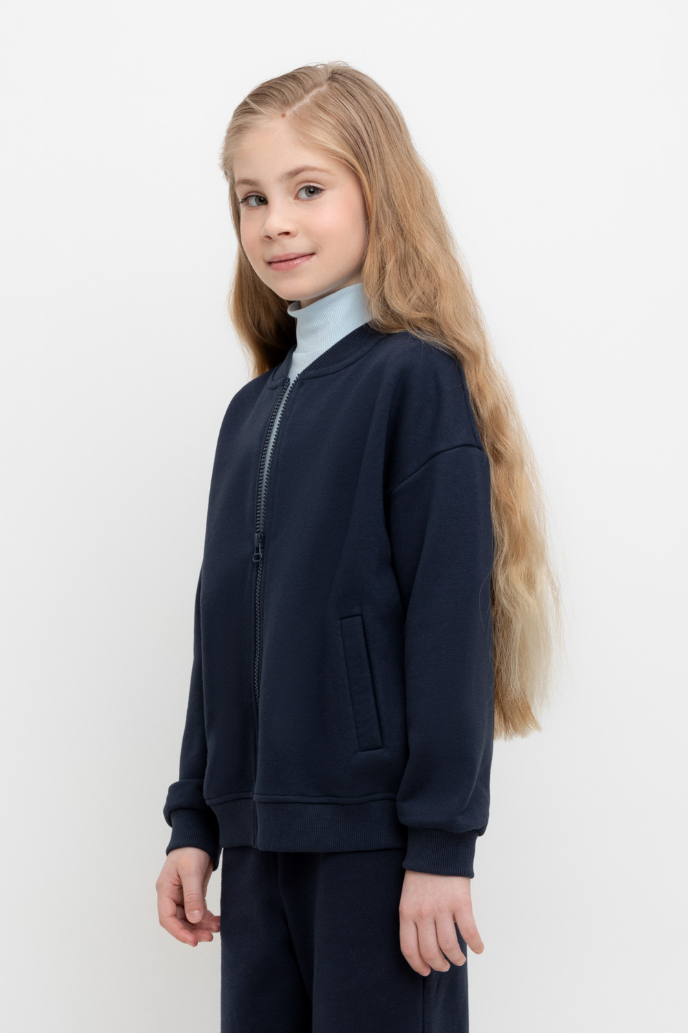 Жакет для девочки, артикул: К 302493, цвет: синий, фото 4