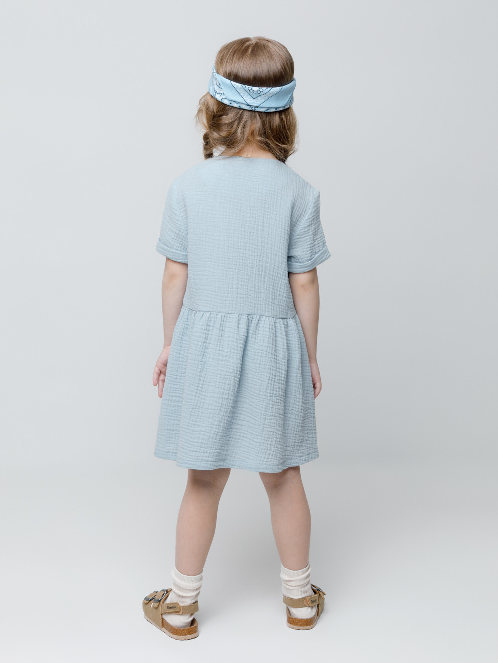 Платье для девочки, артикул: ТК 52095, цвет: голубой, фото 4