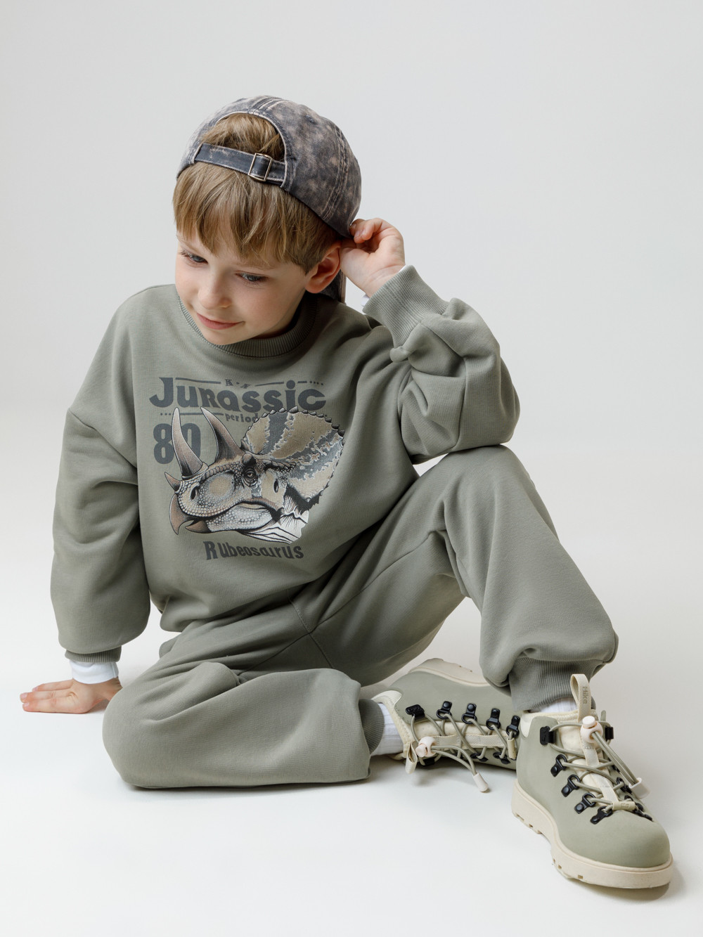 Свитшоты для мальчика, артикул: КР 302843, цвет: хаки, фото 4
