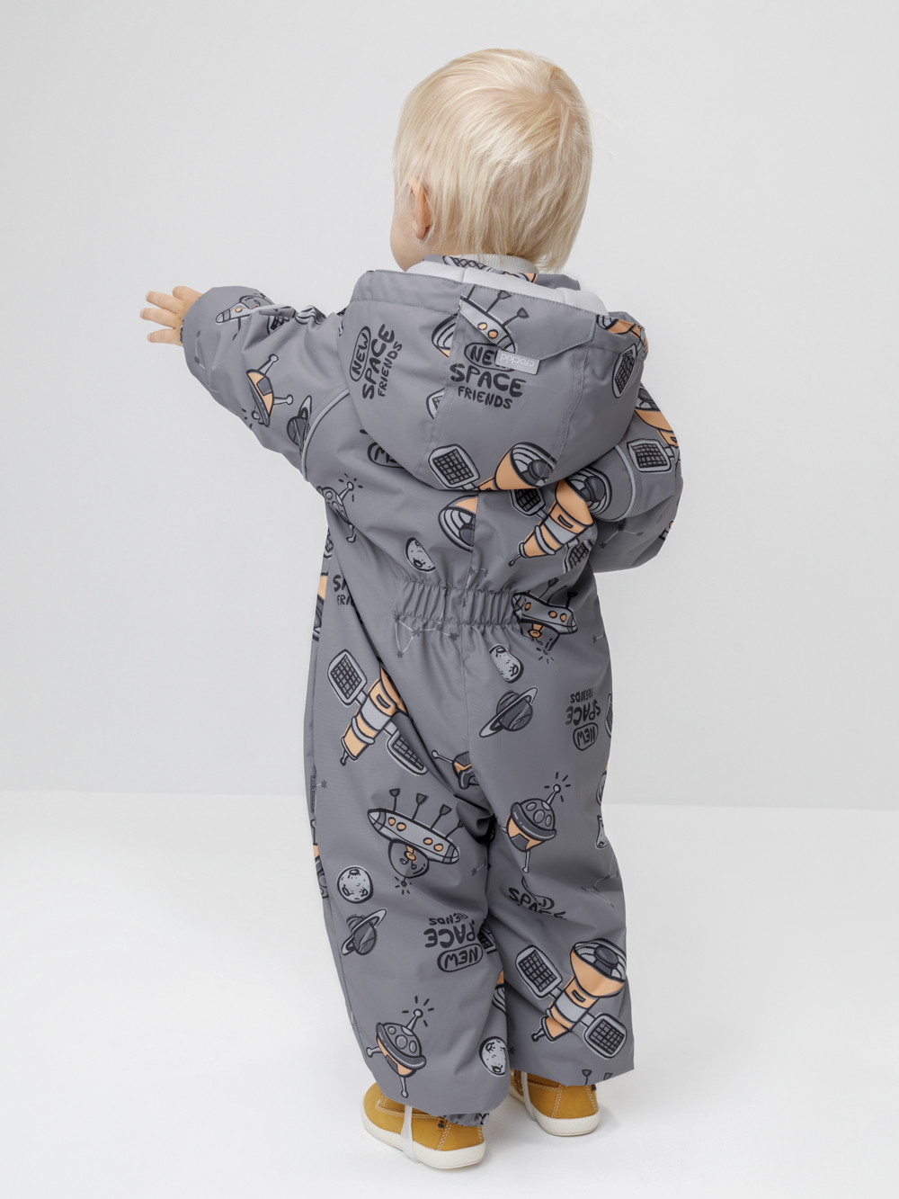 Комбинезоны утепленные для мальчика, артикул: ВК 60134/н/3 Ал, цвет: серый, фото 4