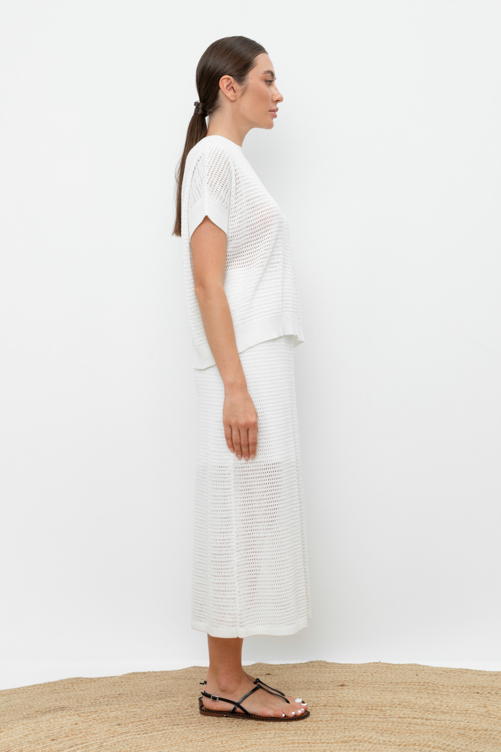 Юбки женские для мам, артикул: ЕВ 733, цвет: бежевый, фото 4