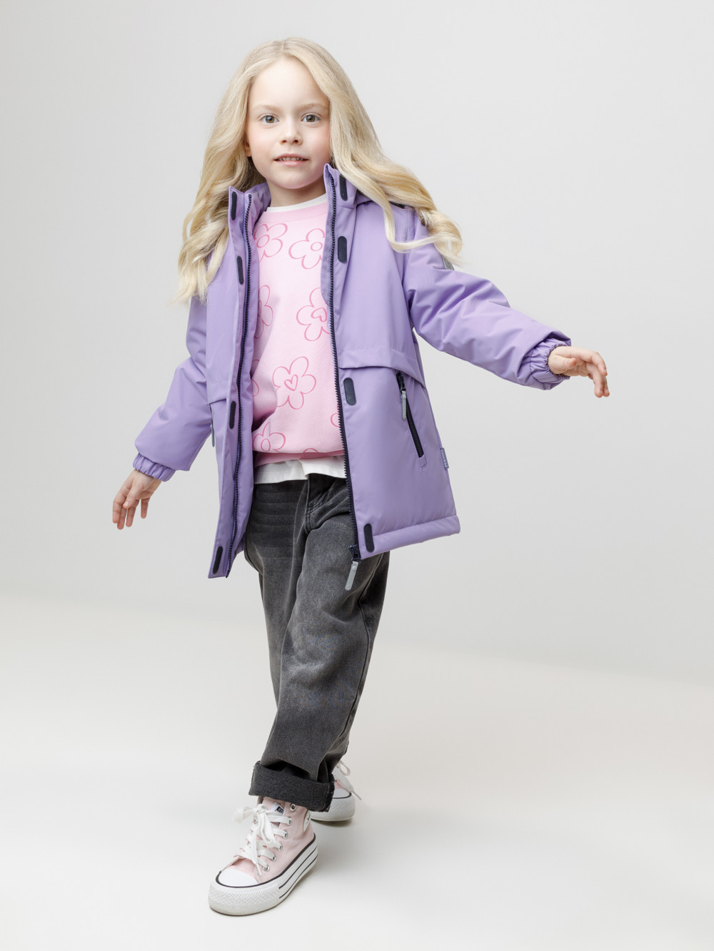 Куртка для девочки, артикул: ВК 32189/1 УЗГ, цвет: фиолетовый, фото 4