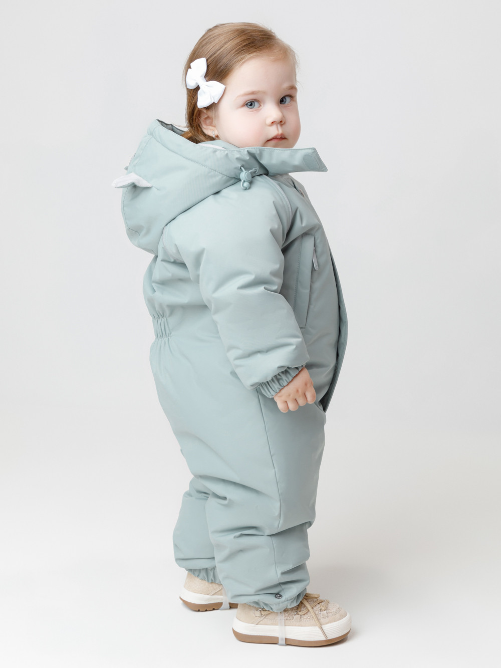 Комбинезоны утепленные для девочки, артикул: ВК 60132/2 УЗГ, цвет: зеленый, фото 4