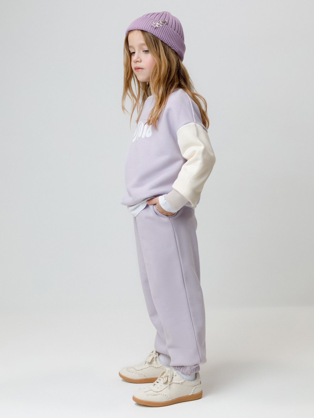 Свитшоты для девочки, артикул: КР 302879, цвет: фиолетовый, фото 4