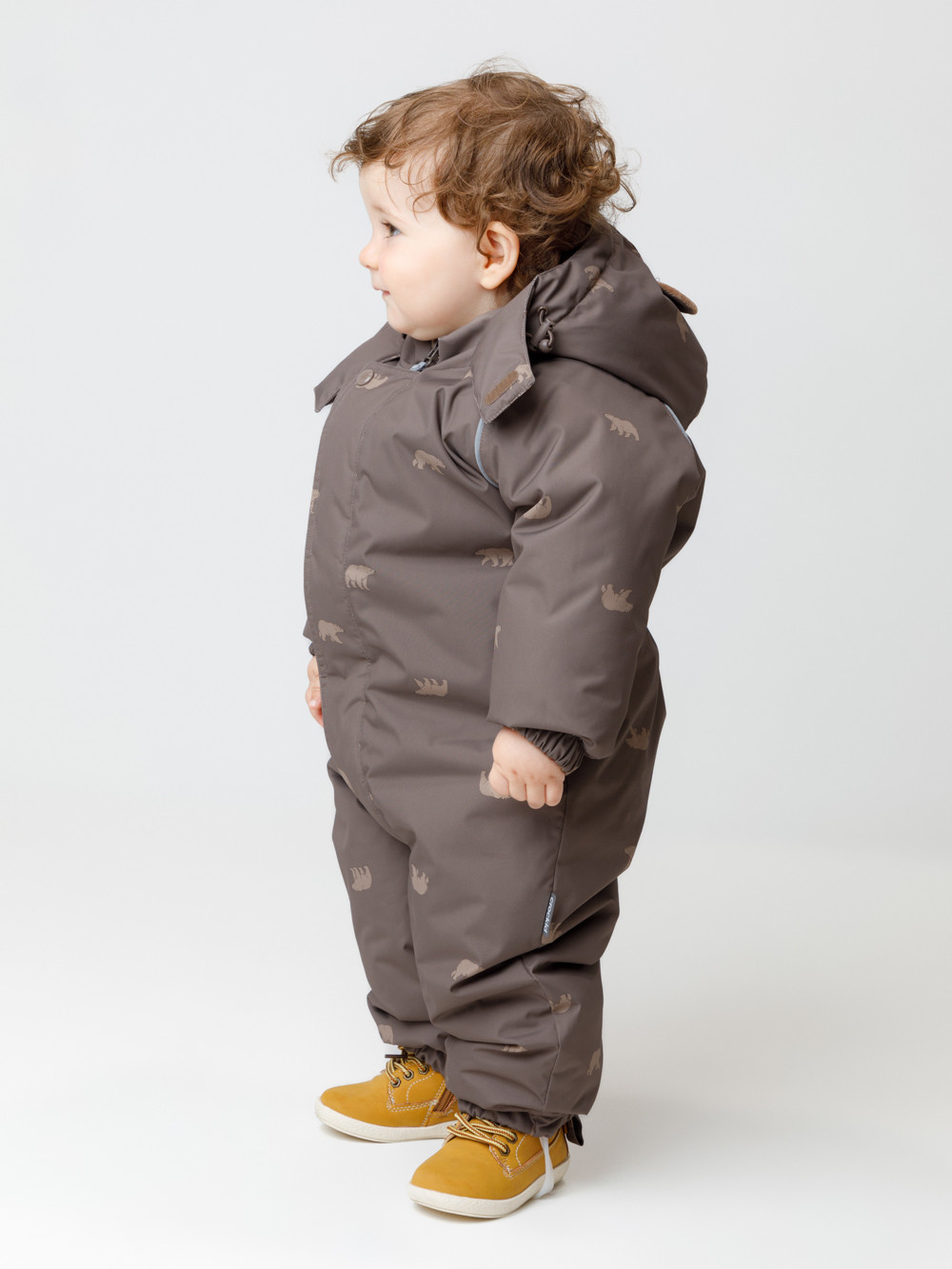 Комбинезоны утепленные для мальчика, артикул: ВК 60133/н/1 УЗГ, цвет: коричневый, фото 4