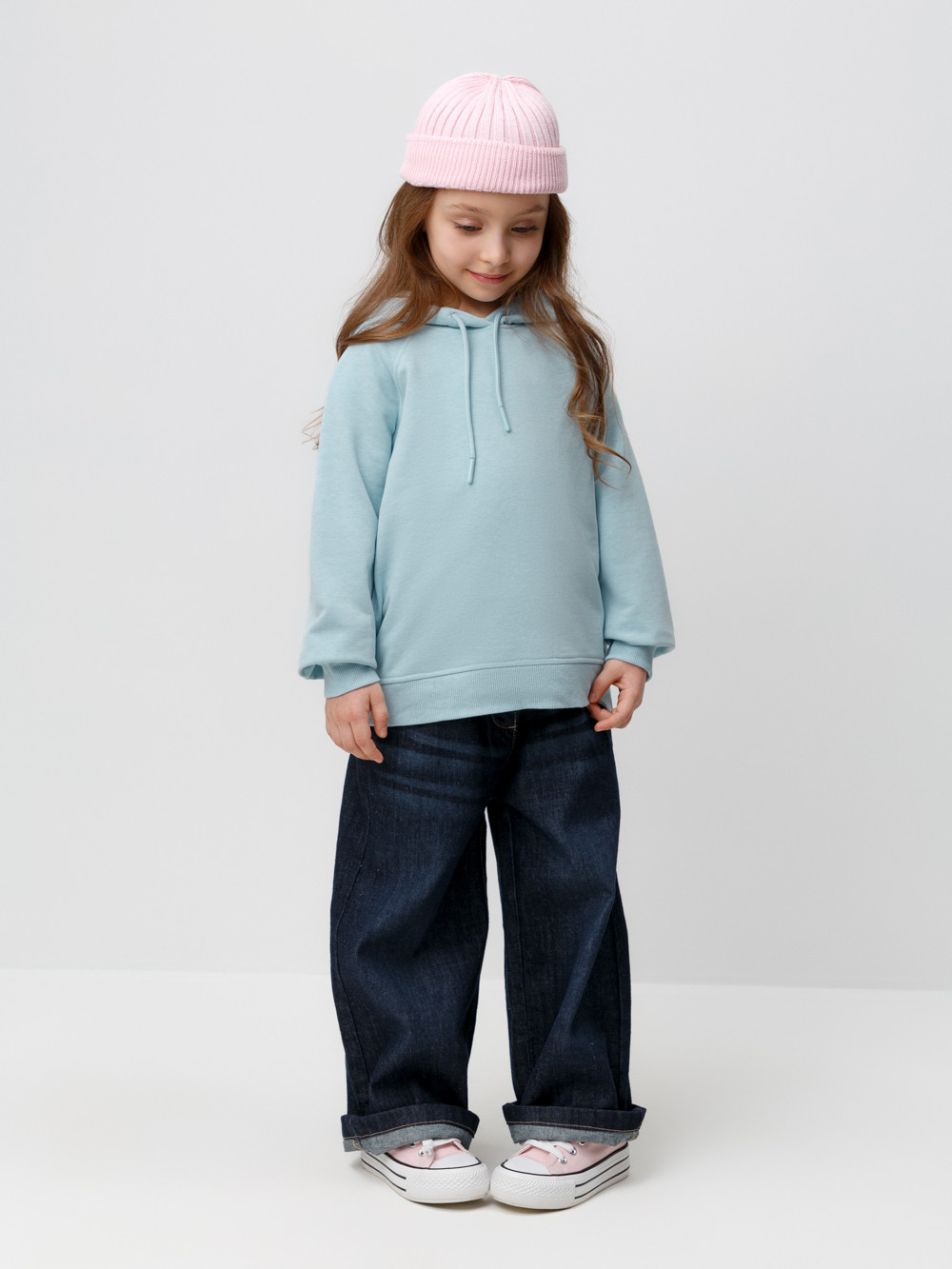 Толстовка для девочки, артикул: К 302278, цвет: голубой, фото 4