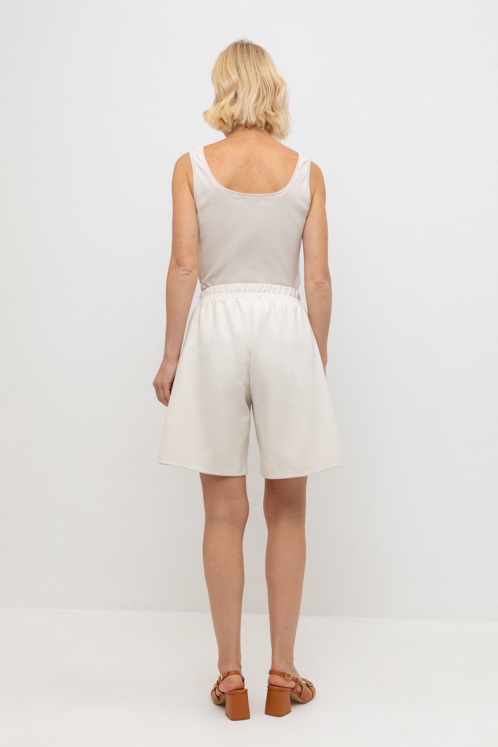 Шорты женские для мам, артикул: ЕВТ 4140, цвет: светло-бежевый, фото 4