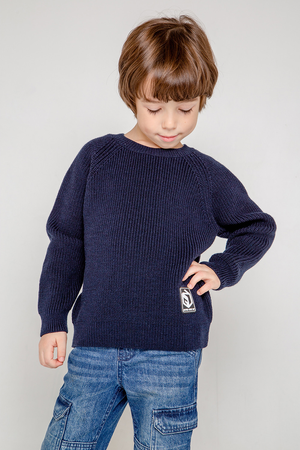 Джемпер для мальчика, артикул: КВ 30123/ш, цвет: синий, фото 4