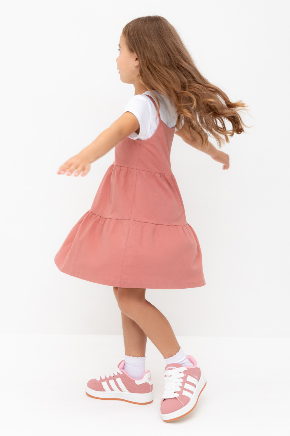 Сарафан для девочки, артикул: КР 5799-1, цвет: оранжевый, фото 4