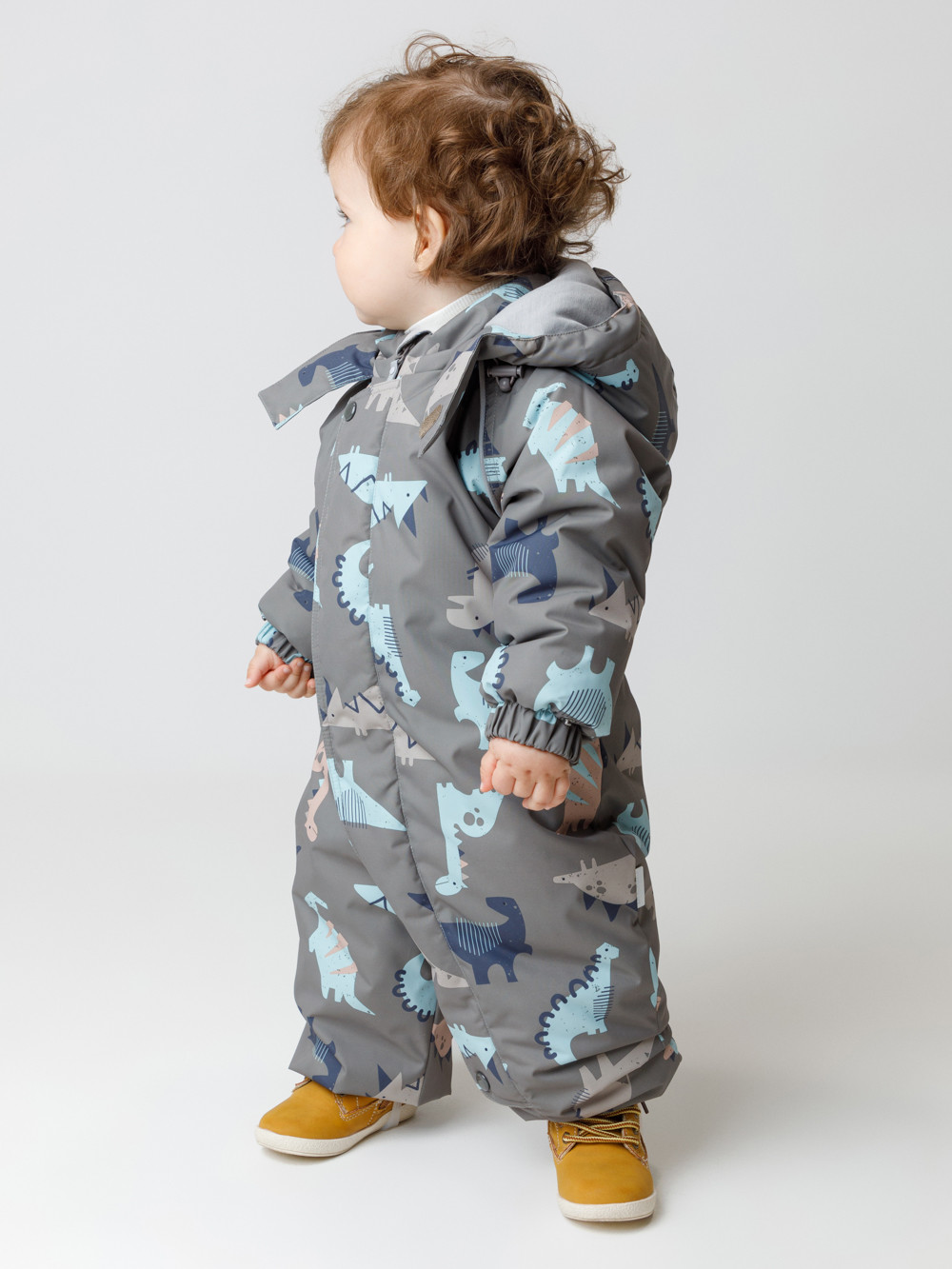 Комбинезоны утепленные для мальчика, артикул: ВК 60032/н/62 Ал, цвет: коричневый, фото 4