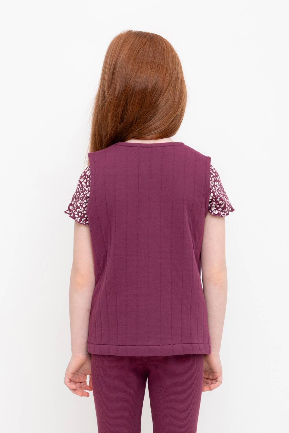 Жилеты для девочки, артикул: КР 302576, цвет: бордовый, фото 4