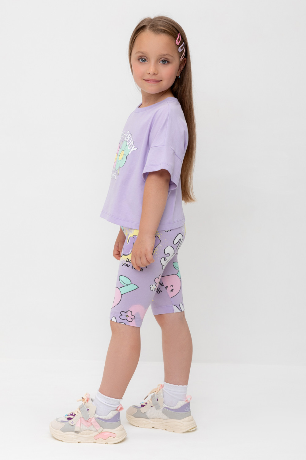 Велосипедки для девочки, артикул: КР 4036-1, цвет: фиолетовый, фото 4