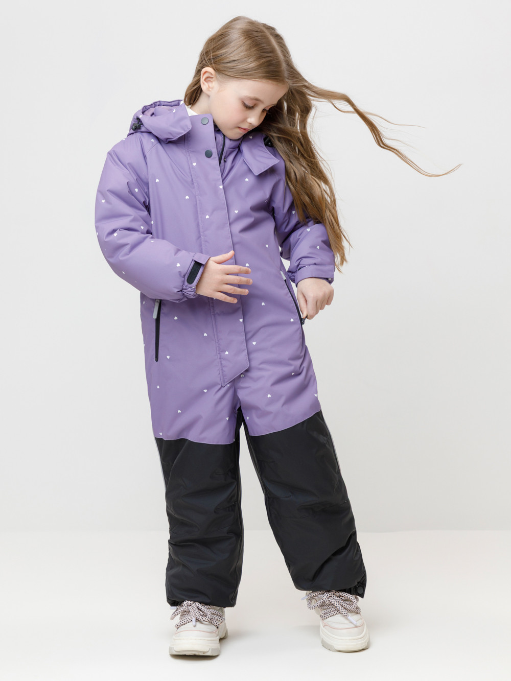Комбинезоны утепленные для девочки, артикул: ВК 60127/н/3 УЗГ, цвет: фиолетовый, фото 4