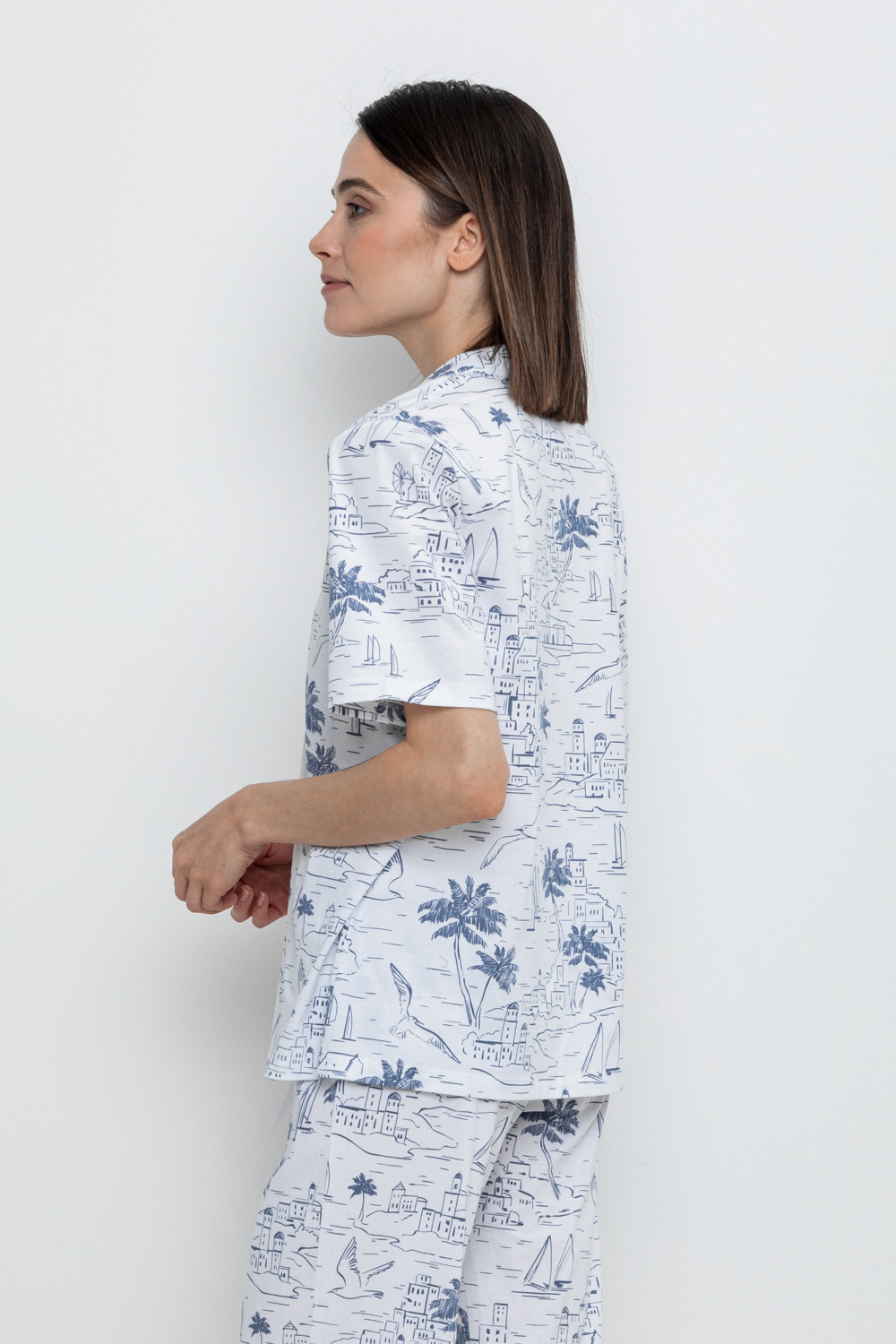 Футболки для дома для мам, артикул: Е 30082, цвет: белый, фото 4