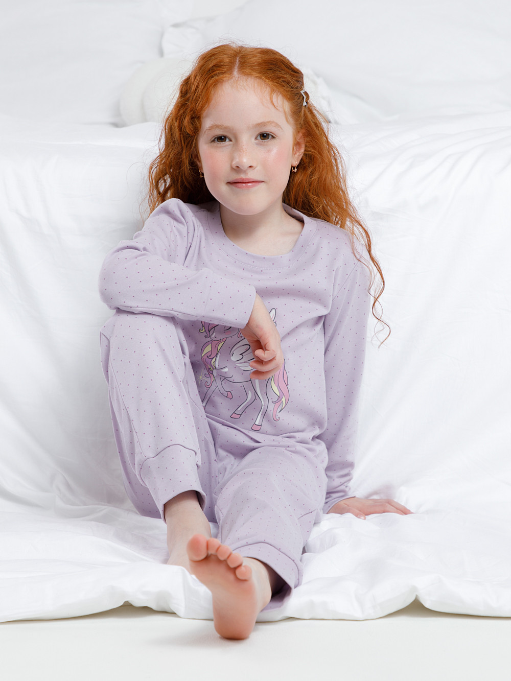Пижама для девочки, артикул: К 1621, цвет: фиолетовый, фото 4